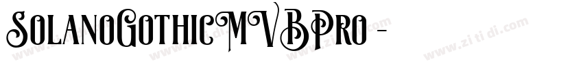 SolanoGothicMVBPro 字体转换